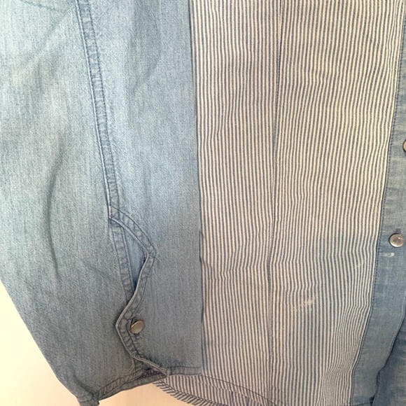 Vintage Wrangler Western Denim Button Down Shirt - Picture 11 of 14